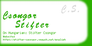 csongor stifter business card